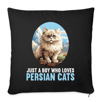 Persian Cat Perserkatze - Sofa pillowcase 17,3'' x 17,3'' (45 x 45 cm) - black - Front