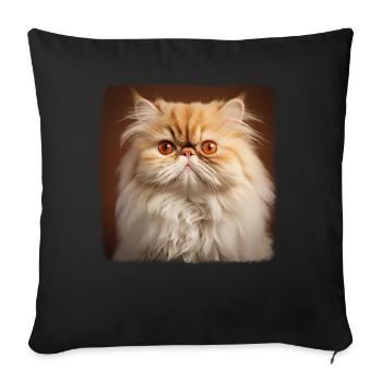 Persian Cat Perserkatze - Sofakissenbezug 45 x 45 cm - Schwarz - Vorne