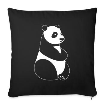 Panda Ours Panda japonais - Housse de coussin décorative 45 x 45 cm - noir - Devant