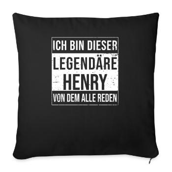 Je suis cette légende pour Henry - Housse de coussin décorative 45 x 45 cm - noir - Devant