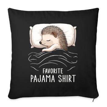 Chemise de pyjama préférée - Housse de coussin décorative 45 x 45 cm - noir - Devant
