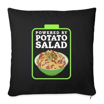 Salade de pommes de terre Härdöpfelsalat Cadeau - Housse de coussin décorative 45 x 45 cm - noir - Devant