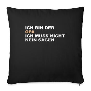 Cool Grandpa Saying - Sofa pillowcase 17,3'' x 17,3'' (45 x 45 cm) - black - Front