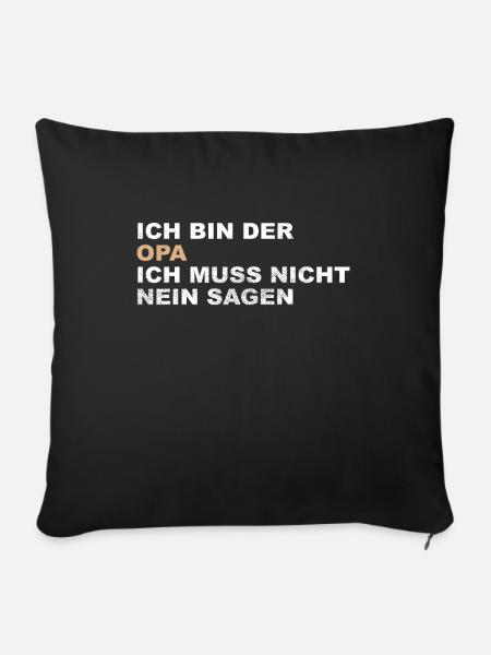 Cooler Opa Spruch - Sofakissenbezug 45 x 45 cm - Schwarz