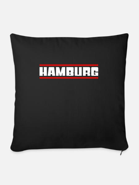 Hamburg - Sofakissenbezug 45 x 45 cm - Schwarz