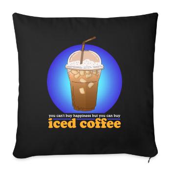Iced Coffee Coffee Lover Iced Coffee Gift - Sofa pillowcase 17,3'' x 17,3'' (45 x 45 cm) - black - Front