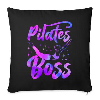 Pilates Instructor Teacher Pilates - Sofa pillowcase 17,3'' x 17,3'' (45 x 45 cm) - black - Front
