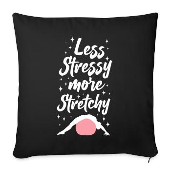 Pilates Instructeur Professeur Jeu de mots - Housse de coussin décorative 45 x 45 cm - noir - Devant