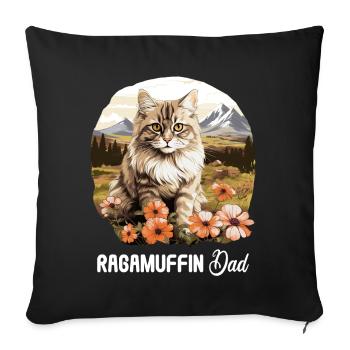 Ragamuffin Chaton Ragamuffin Chat - Housse de coussin décorative 45 x 45 cm - noir - Devant