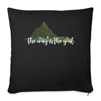 Hiker Trekking Outdoor Hiking - Sofa pillowcase 17,3'' x 17,3'' (45 x 45 cm) - black - Front