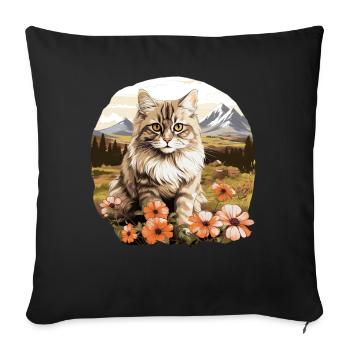 Ragamuffin Chaton Ragamuffin Chat - Housse de coussin décorative 45 x 45 cm - noir - Devant