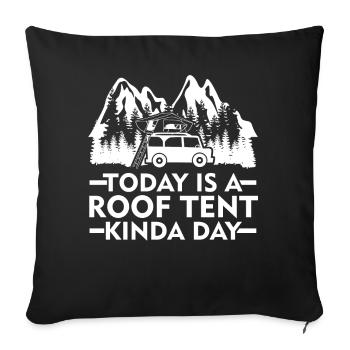 Camping Roof Tent Camper - Sofa pillowcase 17,3'' x 17,3'' (45 x 45 cm) - black - Front