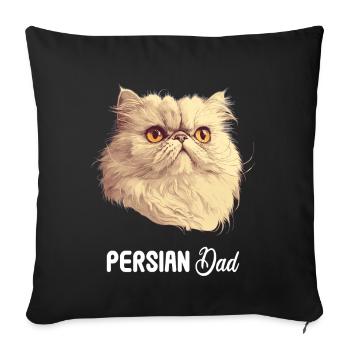 Persian Cat Perserkatze - Sofa pillowcase 17,3'' x 17,3'' (45 x 45 cm) - black - Front