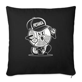 Petanca Legend Boule Balls for Bouler Petanque - Sofa pillowcase 17,3'' x 17,3'' (45 x 45 cm) - black - Front