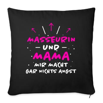 Masseurin Spruch Beruf Lustiges Masseurin Geschenk - Sofakissenbezug 45 x 45 cm - Schwarz - Vorne