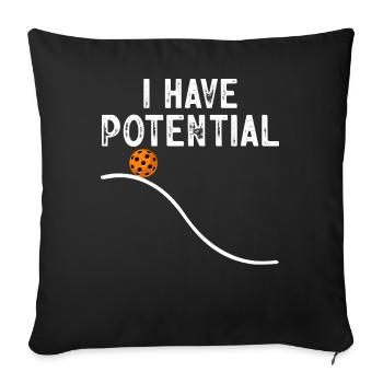 Pickleball Player Pickleball Outfit for Sports Lovers - Sofa pillowcase 17,3'' x 17,3'' (45 x 45 cm) - black - Front