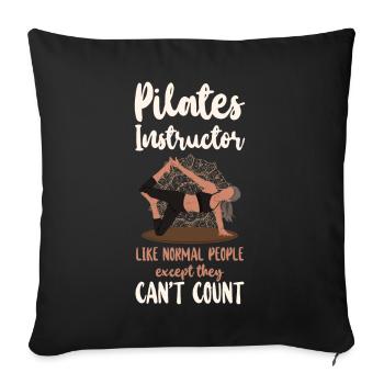 Pilates Instructor Teacher Pilates - Sofa pillowcase 17,3'' x 17,3'' (45 x 45 cm) - black - Front