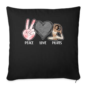 Pilates Instructor Teacher Peace - Sofakissenbezug 45 x 45 cm - Schwarz - Vorne