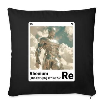 AI am Rhenium (wt) style element periodic fashion - Sofa pillowcase 17,3'' x 17,3'' (45 x 45 cm) - black - Front