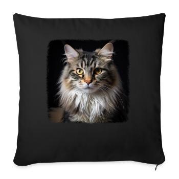 Ragamuffin Chaton Ragamuffin Chat - Housse de coussin décorative 45 x 45 cm - noir - Devant