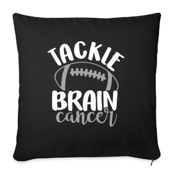 Tackle Cancer Football Brain Cancer Glioblastoma - Sofa pillowcase 17,3'' x 17,3'' (45 x 45 cm) - black - Front