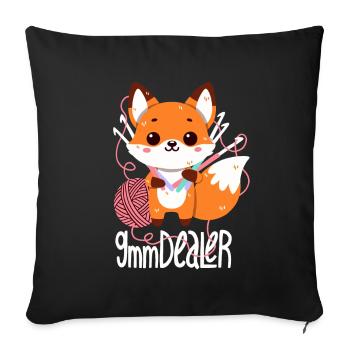Concessionnaire de 9 mm - Housse de coussin décorative 45 x 45 cm - noir - Devant