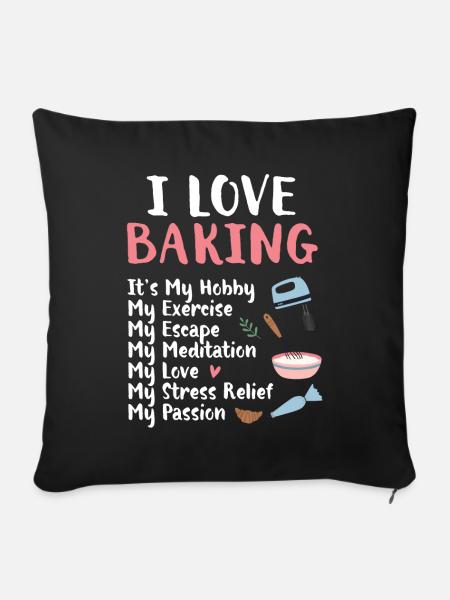 Bäcker Bäckerein Backwaren Backen Geschenk - Sofakissenbezug 45 x 45 cm - Schwarz