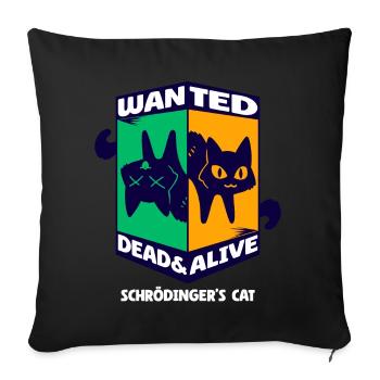 Physique Quantique Nerd Mort + Vivant Schrödingers - Housse de coussin décorative 45 x 45 cm - noir - Devant