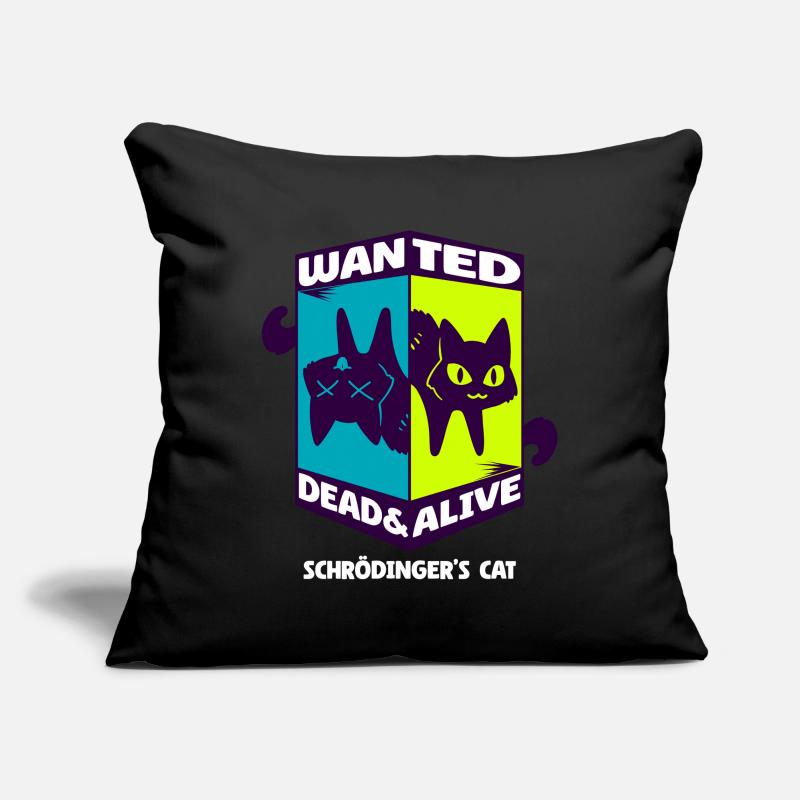 Physique Quantum Nerd Dead Alive Le chat de Schrödinger Housse de coussin décorative 45 x 45 cm