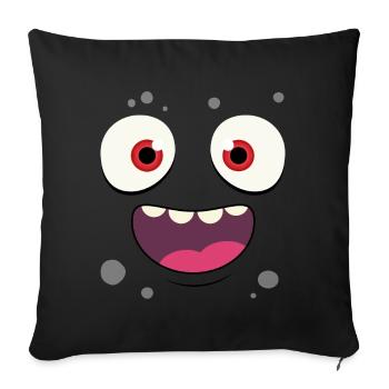 Monster Face - Sofa pillowcase 17,3'' x 17,3'' (45 x 45 cm) - black - Front