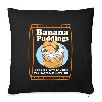 Banana Pudding Banana Pudding Gift - Sofa pillowcase 17,3'' x 17,3'' (45 x 45 cm) - black - Front