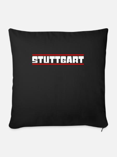 Stuttgart - Sofakissenbezug 45 x 45 cm - Schwarz
