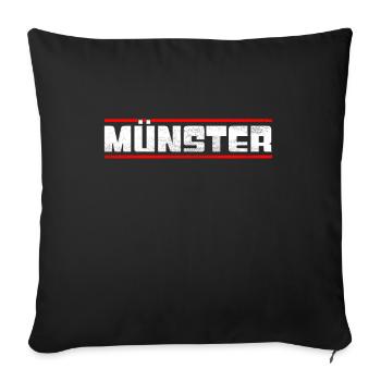 Minster - Sofa pillowcase 17,3'' x 17,3'' (45 x 45 cm) - black - Front