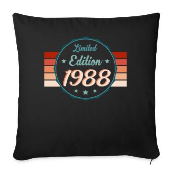 Retro Star 1988 – Edition pour les connaisseurs - Housse de coussin décorative 45 x 45 cm - noir - Devant
