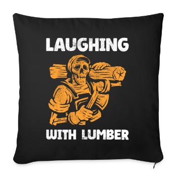 charpentier, charpentier, menuisier, charpentier, - Housse de coussin décorative 45 x 45 cm - noir - Devant