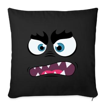 Monster Face - Sofa pillowcase 17,3'' x 17,3'' (45 x 45 cm) - black - Front