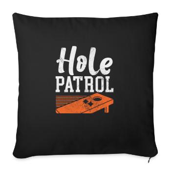 Cornhole - Housse de coussin décorative 45 x 45 cm - noir - Devant