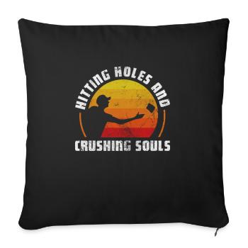 Cornhole - Housse de coussin décorative 45 x 45 cm - noir - Devant