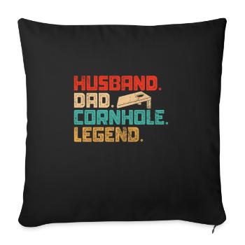 Cornhole - Housse de coussin décorative 45 x 45 cm - noir - Devant