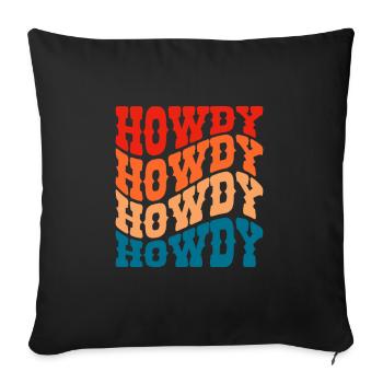 Cadeau de musique country country music - Housse de coussin décorative 45 x 45 cm - noir - Devant