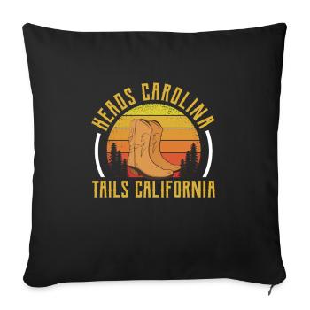Cadeau de musique country country music - Housse de coussin décorative 45 x 45 cm - noir - Devant