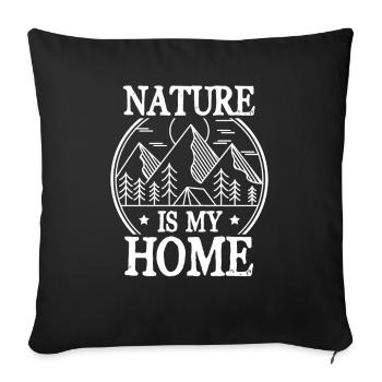 Nature Is My Home - Sofakissenbezug 45 x 45 cm - Schwarz - Vorne
