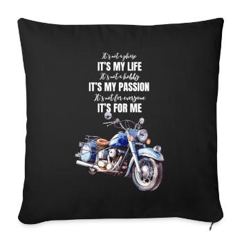 Motorcycle Chopper Motorcyclist Biker Lifestyle - Sofa pillowcase 17,3'' x 17,3'' (45 x 45 cm) - black - Front