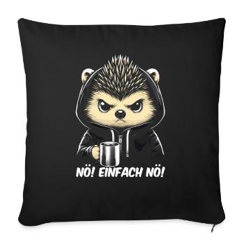 Nope just nope - Sofa pillowcase 17,3'' x 17,3'' (45 x 45 cm) - black - Front