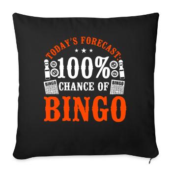 Prévisions du jour du joueur de bingo : - Housse de coussin décorative 45 x 45 cm - noir - Devant