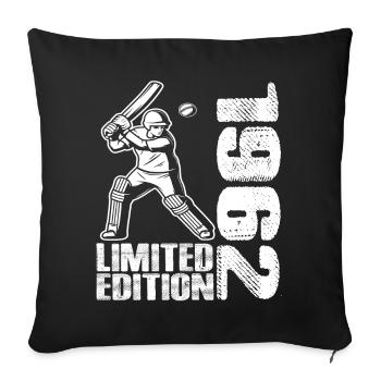 Édition limitée 1962 Cricket en édition limitée - Housse de coussin décorative 45 x 45 cm - noir - Devant