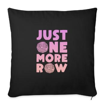 Crochet Knitting Sewing Seamstress Gift - Sofa pillowcase 17,3'' x 17,3'' (45 x 45 cm) - black - Front