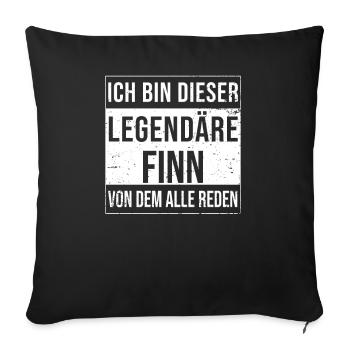 I'm this legendary for Finn - Sofa pillowcase 17,3'' x 17,3'' (45 x 45 cm) - black - Front