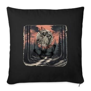 Forest, Dark, Insect, Butterfly, Butterfly, Nature - Sofa pillowcase 17,3'' x 17,3'' (45 x 45 cm) - black - Front