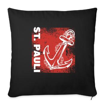 Hambourg Tshirt cadeau Moin Hamburch Football - Housse de coussin décorative 45 x 45 cm - noir - Devant